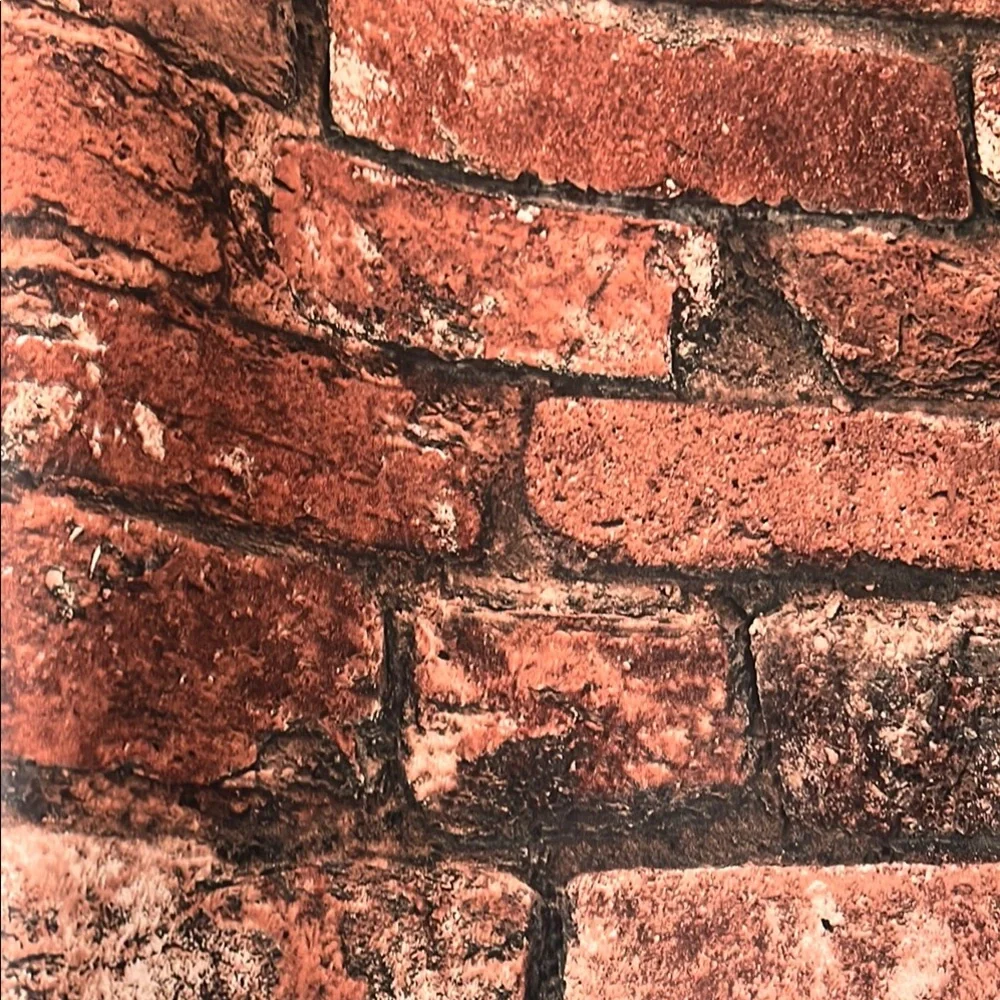 7 Large Assorted Brick Pattern Wallpaper Sample Sheets DIY Crafts - 16”x17.5”